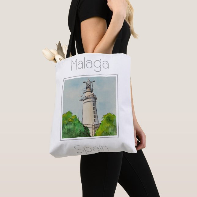 Reseposter för Malaga Spanien Tygkasse (Närbild)