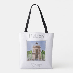 Reseposter för Malaga Spanien Tygkasse