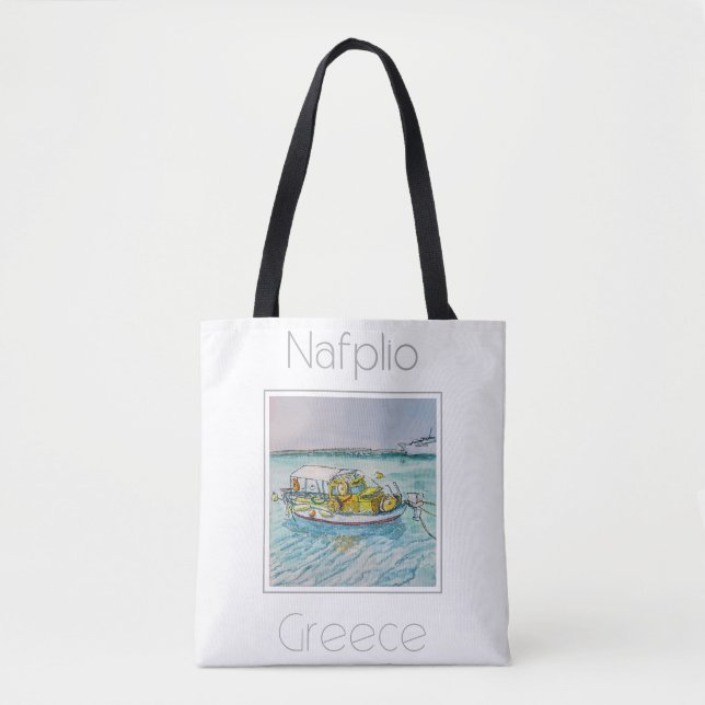Reseposter för Nafplio Greece Tygkasse (Framsida)