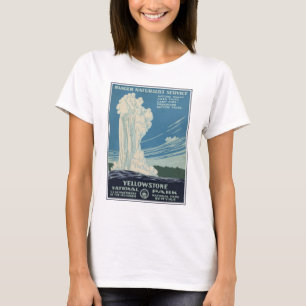 Reseposter för nationalparken Yellowstone T Shirt