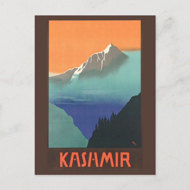 Resepostkort för Indien (Kashmir) Vykort (Framsida)