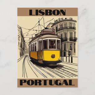 Resepostkort för Lissabon Portugal Vykort