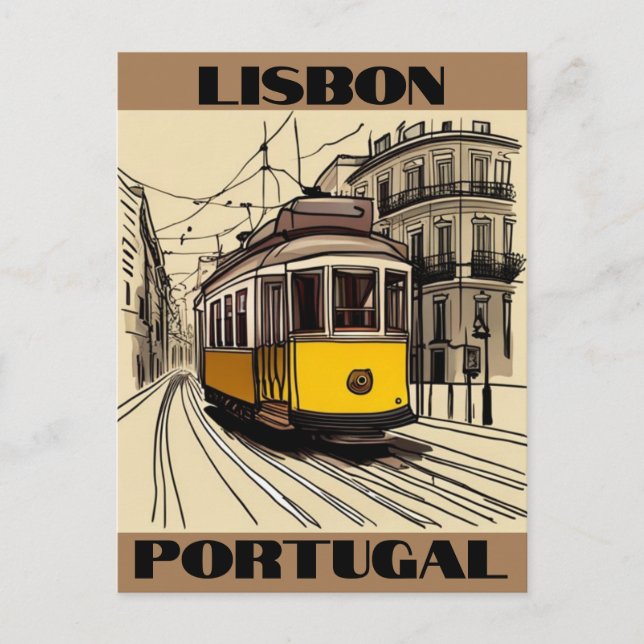 Resepostkort för Lissabon Portugal Vykort (Framsida)