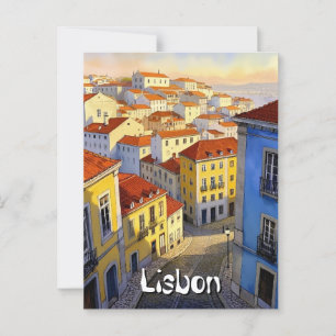 Resepostkort för Lissabon Vykort