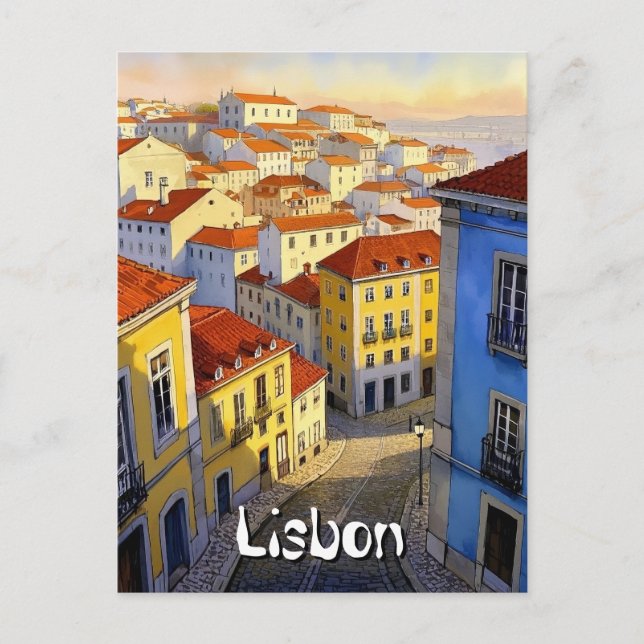 Resepostkort för Lissabon Vykort (Framsida)