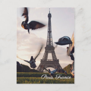Resepostkort för Paris Frankrike Eiffel Torn Inbjudan Vykort
