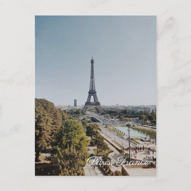 Resepostkort för Paris Frankrike Eiffel Torn Inbjudan Vykort (Framsida)