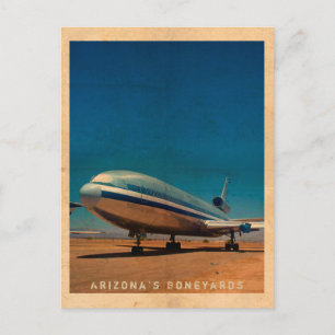 Resepostkort för Retro DC10-flygplan Vykort
