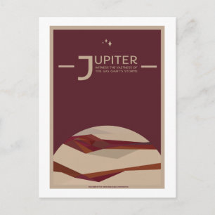 Resepostkort för rymdfärd - Jupiter Vykort