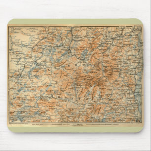 Reser Adirondackskartan 1909 från baedekers Musmatta