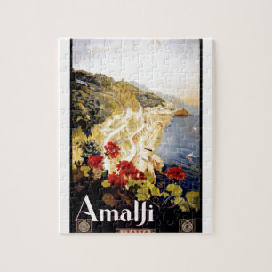 Reser den Amalfi kustenitalien 1920 affischen Pussel