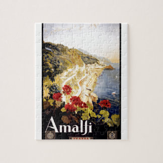 Reser den Amalfi kustenitalien 1920 affischen Pussel
