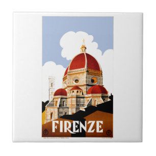 Reser den Florence italien 1930 affischen Kakelplatta