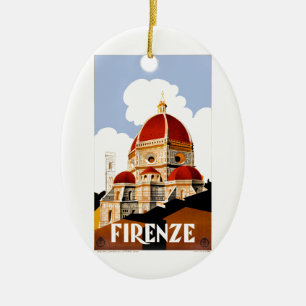 Reser den Florence italienduomoen 1930 affischen Julgransprydnad Keramik