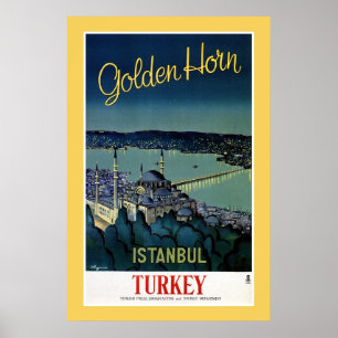 Reser den guld- hornen Istanbul Turkiet för Poster