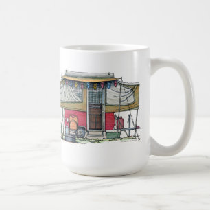 Reser den Popup camparen för gullig RV-vintage Kaffemugg