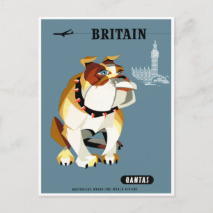 Reser den Qantas Britannien bulldoggen 1960 Vykort