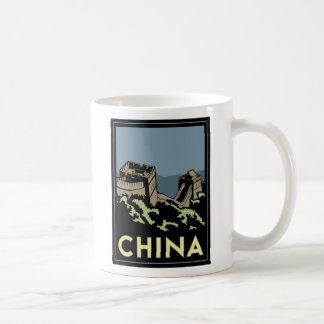 reser den retro väggasia för chinan underbara art kaffemugg