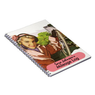 Reser den Retro vägresan för anteckningsboken Anteckningsbok