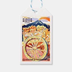 Reser den Sicily italien 1947 den eviga våren fö Presentetikett