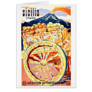 Reser den Sicily italien 1947 den eviga våren för Hälsningskort