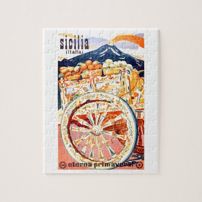 Reser den Sicily italien 1947 den eviga våren för Pussel (Vertikal)