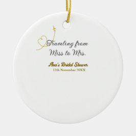 Reser från Fröken till Fru möhippa lägg till namn Julgransprydnad Keramik
