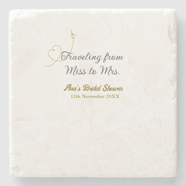 Reser från Fröken till Mrs bröllopsfest lägg till  Stenunderlägg (Framsidan)