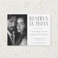 Reserva La Fecha Black White Spain Photo Bröllop