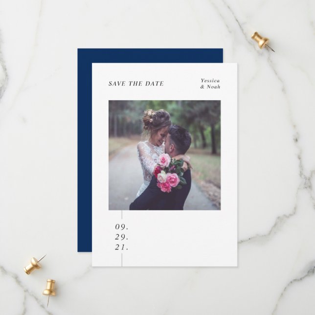 Reserva La Fecha Boda fotográfica Ahorra l Spara Datumet (Fram/Back In Situ)