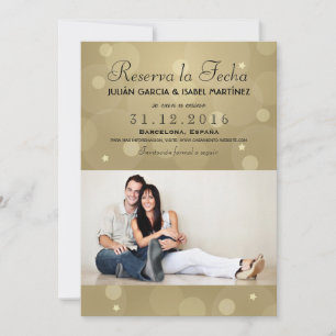 Reserva la Fecha Casamiento Anuncio Targeta Foto Inbjudningar
