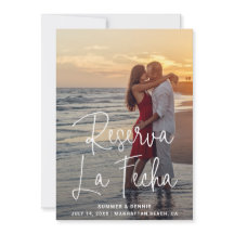 Reserva la Fecha Elegant Script Photo Spain