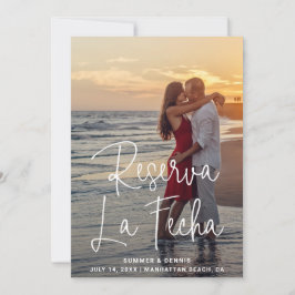 Reserva la Fecha Elegant Script Photo Spain Spara Datumet