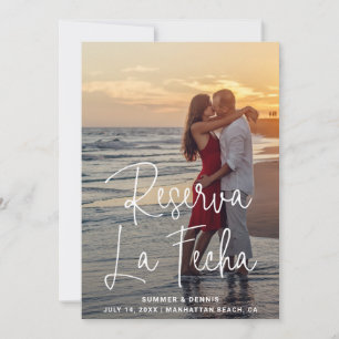 Reserva la Fecha Elegant Script Photo Spain Spara Datumet