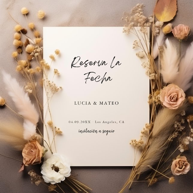 Reserva La Fecha | Kalligrafi Bröllop Spanien Spara Datumet (Skapare uppladdad)