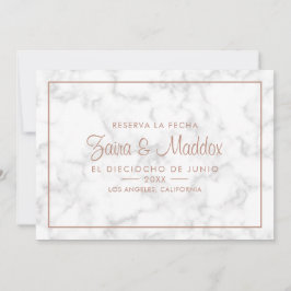 Reserva La Fecha Modern Marble Ro Guld Spanien Spara Datumet