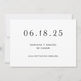 Reserva La Fecha Modern Minimalist Spanska Spara Datumet