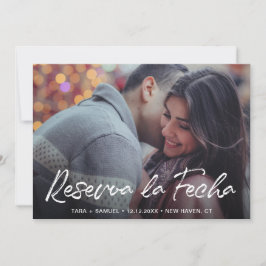 Reserva la Fecha Modern Push Script Photo Spain Spara Datumet