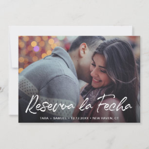 Reserva la Fecha Modern Push Script Photo Spain Spara Datumet