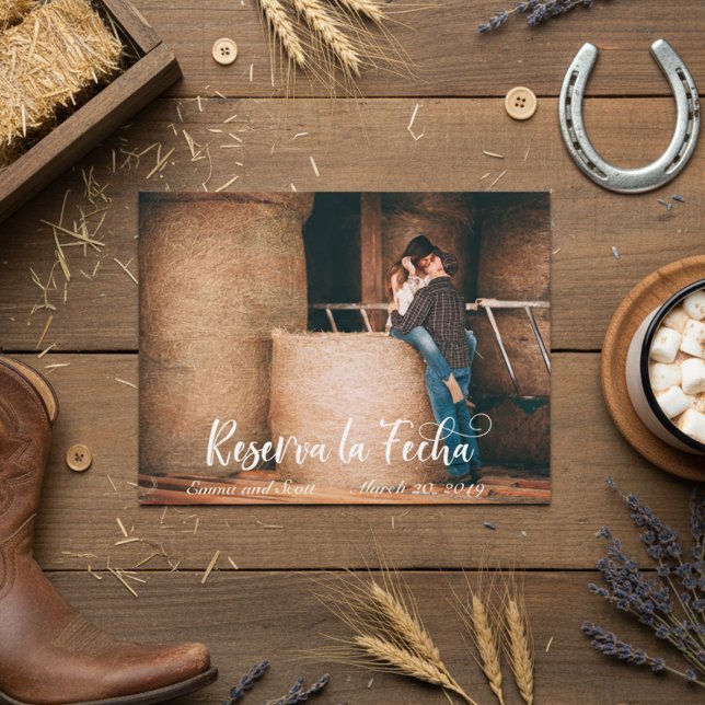 Reserva La Fecha Photo Save Date Spain Meddelande Vykort (Skapare uppladdad)