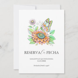 Reserva la Fecha Quinceañeras Mariposas Spara Datumet
