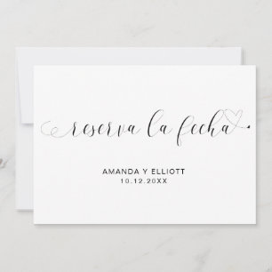 Reserva la Fecha Simple Black and White Spain Spara Datumet