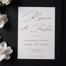 Reserva La Fecha Språkskript Bröllop Spara Datumet