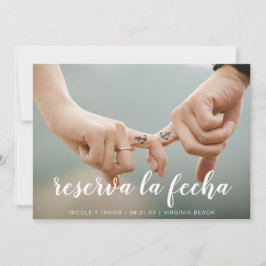 Reserva la Fecha White Handwrite Photo Spain Spara Datumet