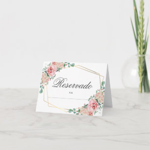 RESERVADO Mesa - Rosa Spain Quinceañera Quince Inbjudan