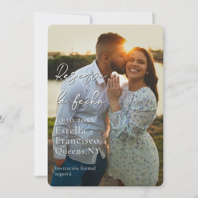 Reservar la fecha Romántica y Elegante Spara Datumet (Framsida)