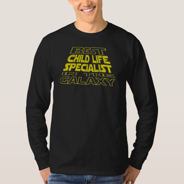 Reservdesign för Child Life Specialist Space Backs T Shirt (Framsida)
