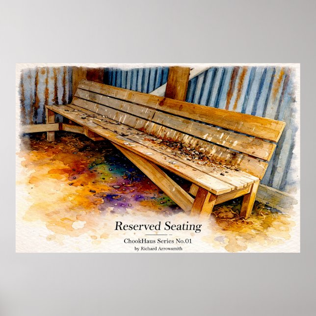 Reserved Seating Rustic ChicCoop Fine Art Poster (Framsidan)