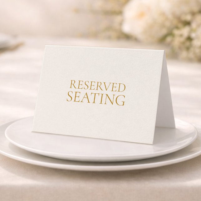Reserved Seating Wedding Sign Card Inbjudan (Skapare uppladdad)