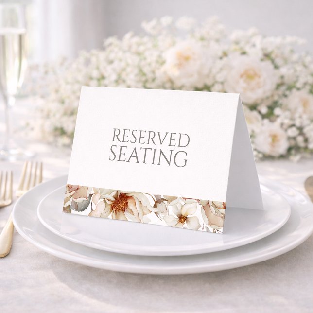 Reserved Seating Wedding Table Sign Inbjudan (Skapare uppladdad)